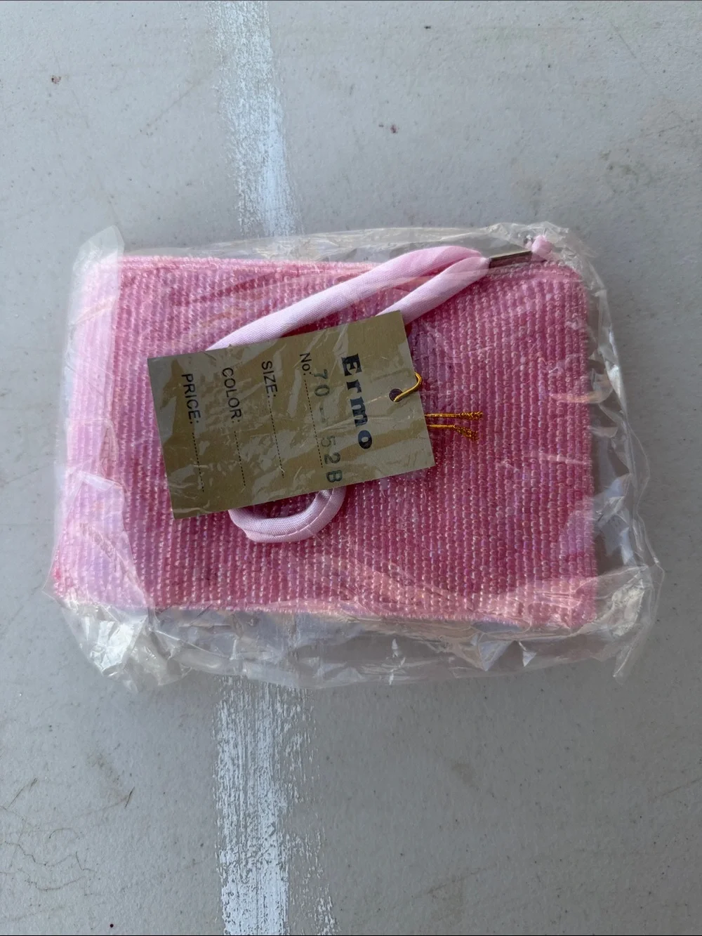 NWT Vintage 2000s Y2K Ermo Sequin Frog Pink Wrist Wallet
